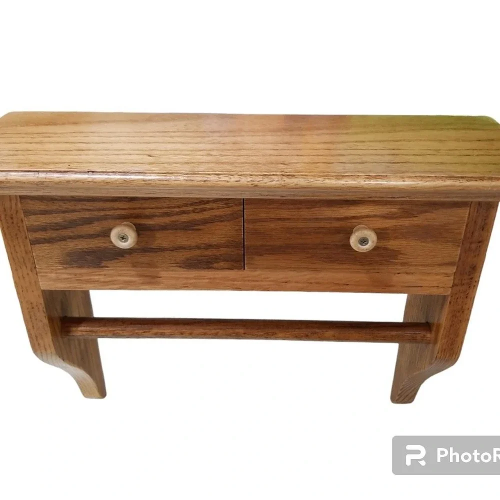 Yield house solid oak wood shelf vintage